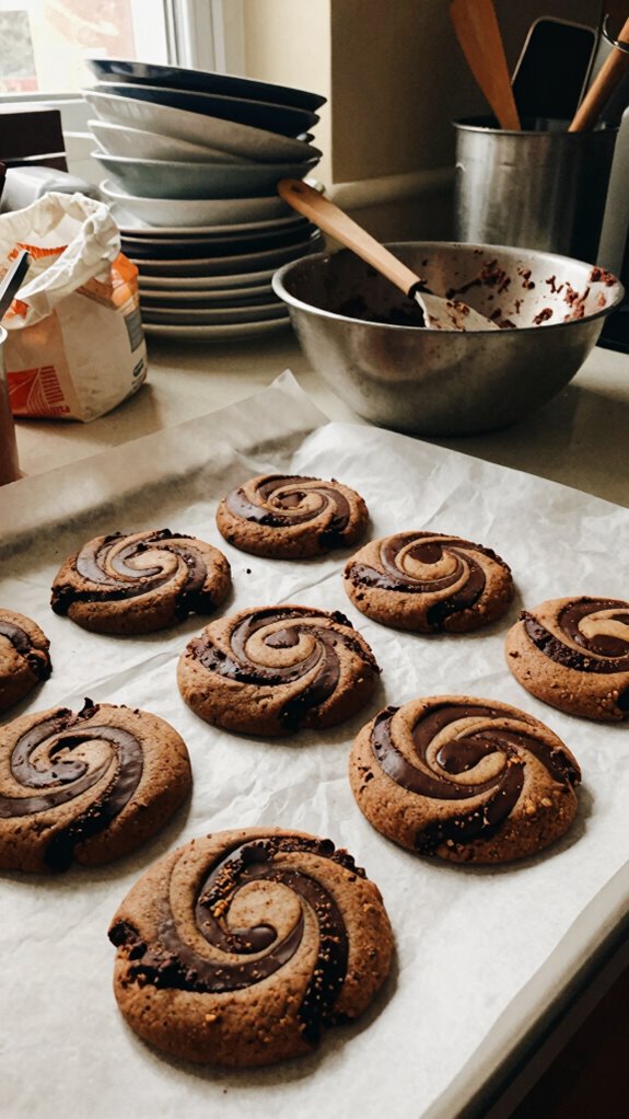 holiday pinwheel chocolate cookies