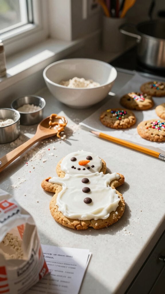 holiday themed peanut butter cookies