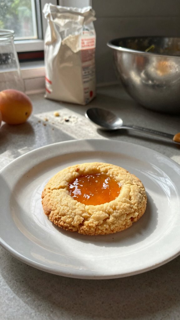 jam filled cookie baking steps