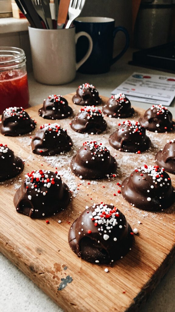 no bake peppermint chocolate bites