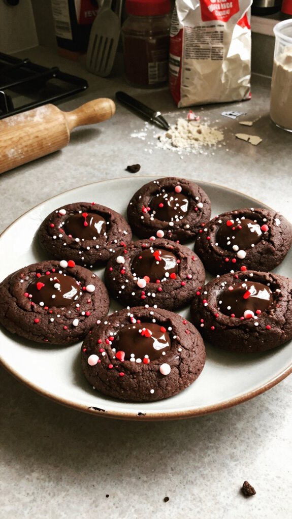 peppermint chocolate holiday cookies