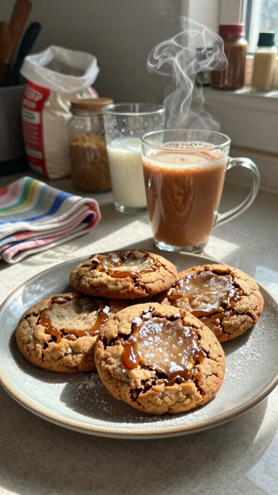 warm drinks with cookies